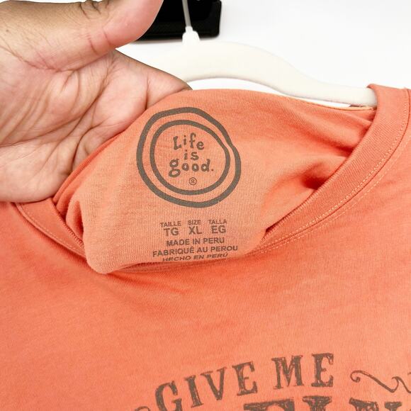 Life Is Good Mens Give Me Nuthin Surfing Crusher T Shirt Size XL Hawaiian Summer - Picture 4 of 7